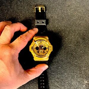 Gold Colored G Shock Watch - Used